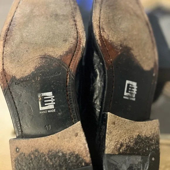 David Eden 100% Genuine Alligator Skin Men's Dress Derby Oxford Shoes Black 10M - Picture 13 of 13